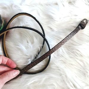 Thin Belt - Metallic Snakeskin